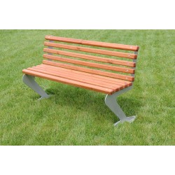 METAL AYAKLI R MODELİ AHŞAP BANK