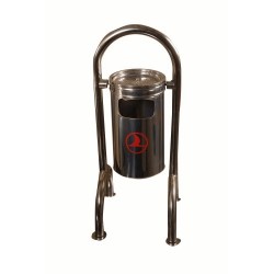 DÖRT AYAKLI PASLANMAZ BAHÇE ÇÖP KOVASI