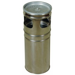 ÜÇ GÖZLÜ PASLANMAZ KÜLLÜKLÜ ÇÖP KOVASI