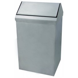 45 LİTRE SALLANIR KAPAKLI PASLANMAZ ÇÖP KUTUSU